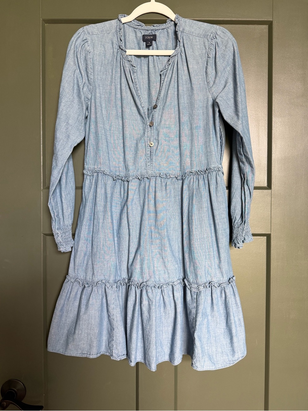 J. Crew Light Blue Chambray Dress